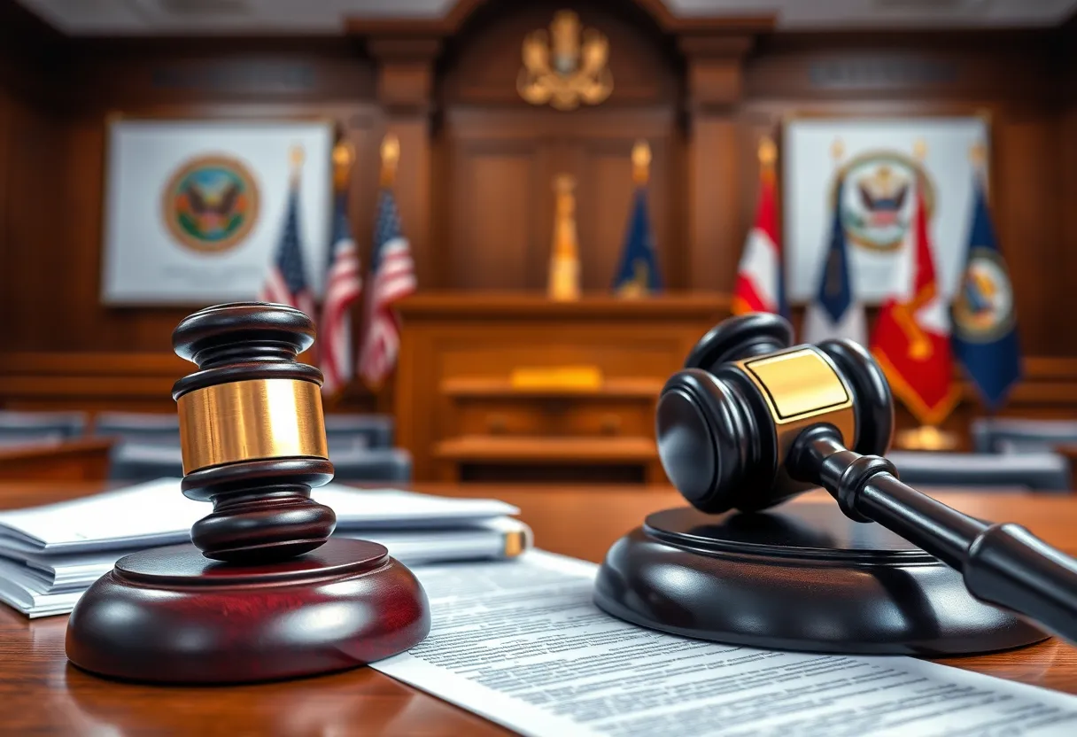 Symbolic representation of a legal investigation involving the Hatch Act.