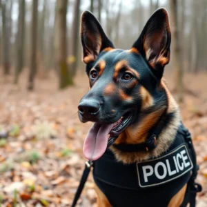 K-9 Sully assisting in a police investigation