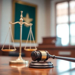 Abstract representation of legal ethics with scales of justice