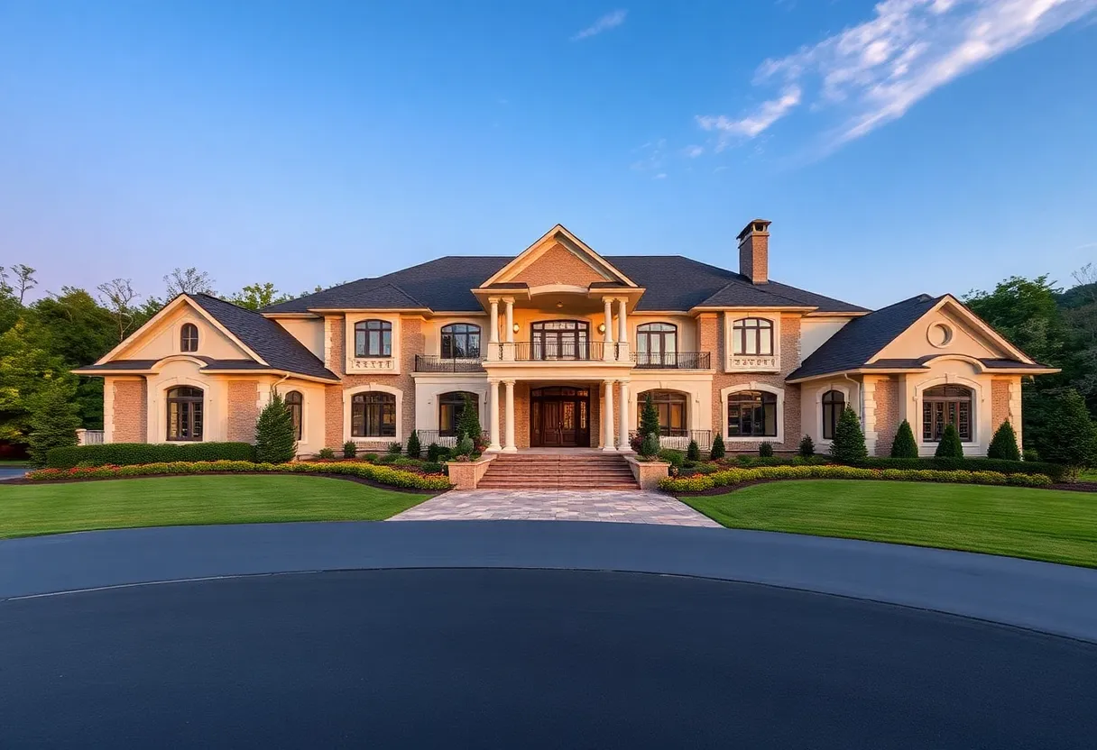 Stunning luxury home in Chattanooga, TN with scenic background