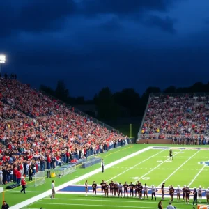 A packed Finley Stadium during the Marion County football Jamboree