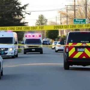 Police vehicles at a shooting scene in East Ridge