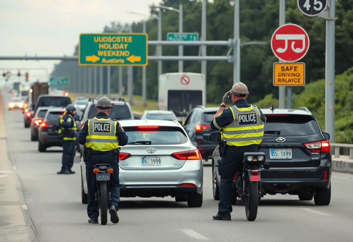 Traffic safety enforcement on Highway 58 during Labor Day