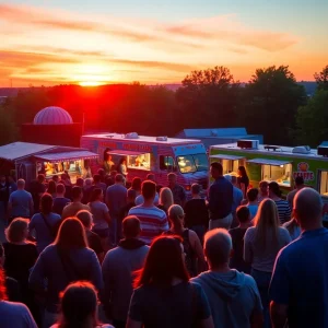 Concert attendees enjoying live music at Riverfront Nights in Chattanooga.