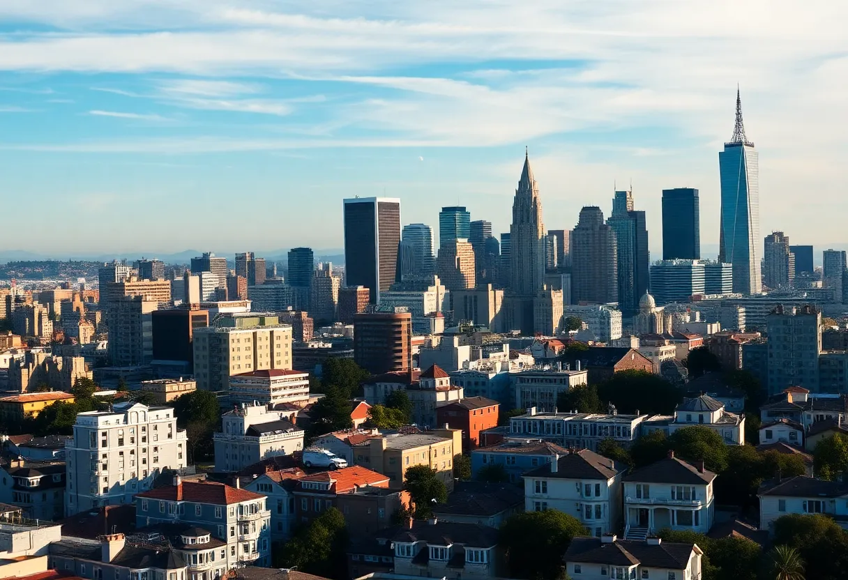 San Francisco skyline showcasing luxury homes