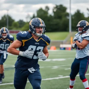Tennessee Volunteers linebacker practice session