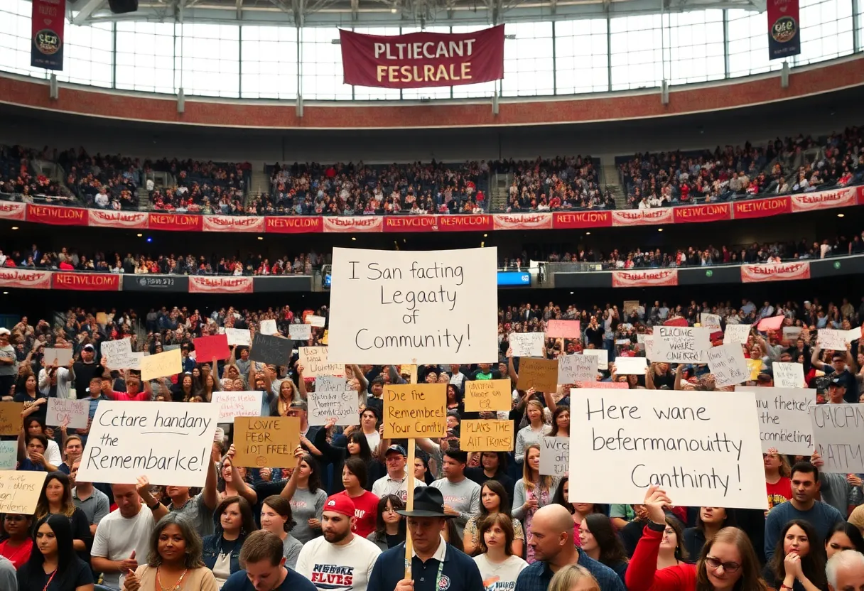 Crowd at Charlie Kirk memorial event in Arizona
