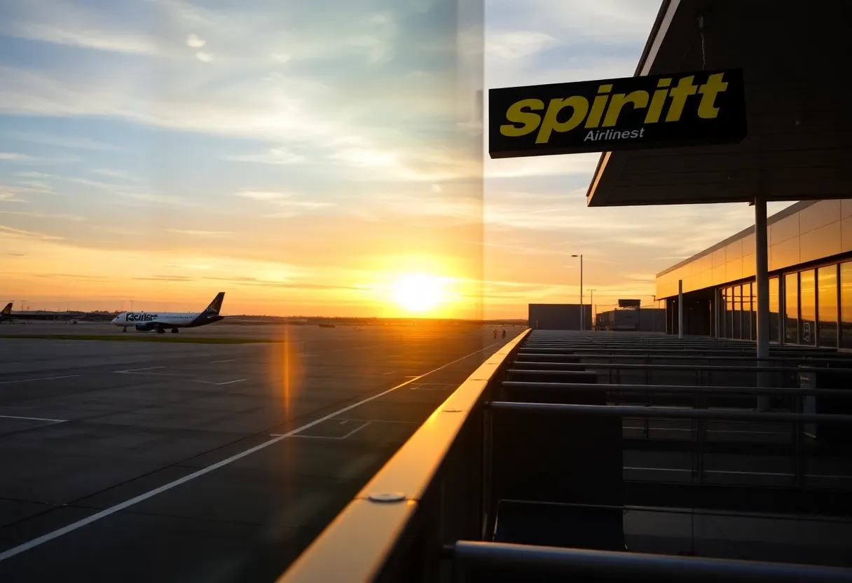 Chattanooga Airport showcasing Spirit Airlines departure gates