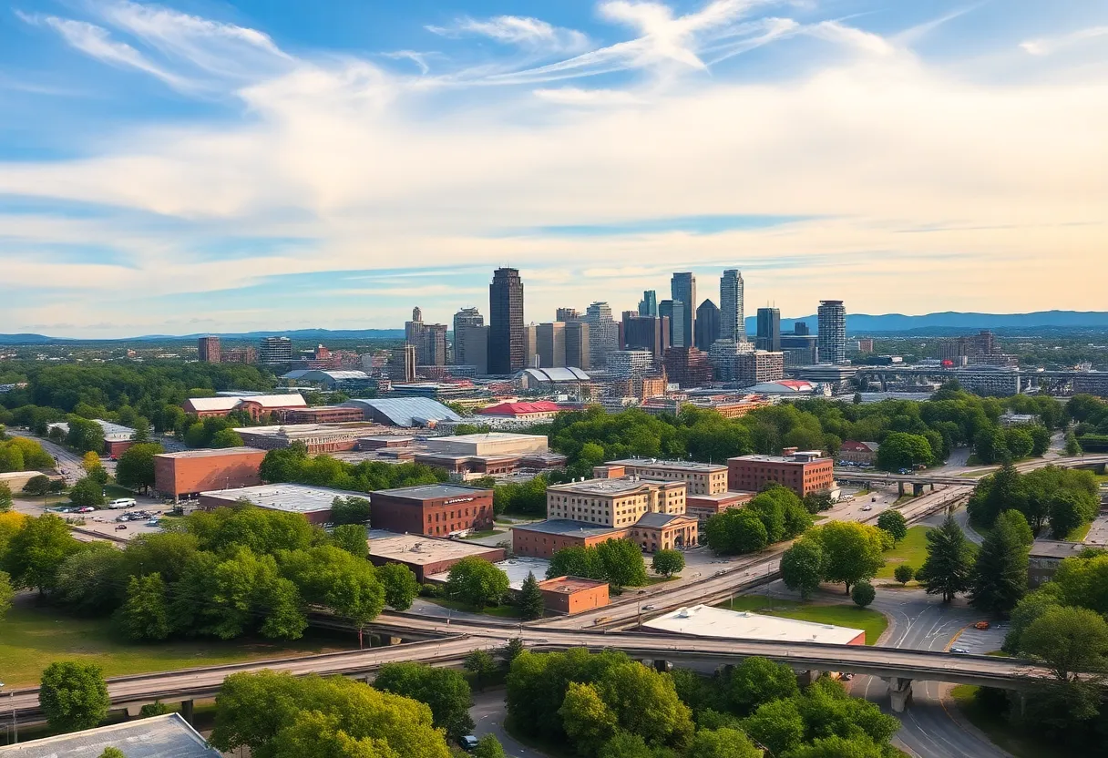 Chattanooga skyline representing economic growth and investment