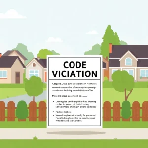 Warning flyer about code violations in Chattanooga neighborhoods