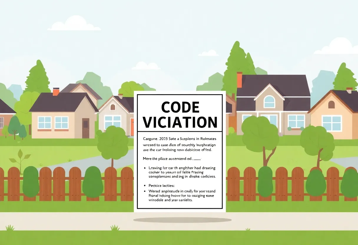 Warning flyer about code violations in Chattanooga neighborhoods