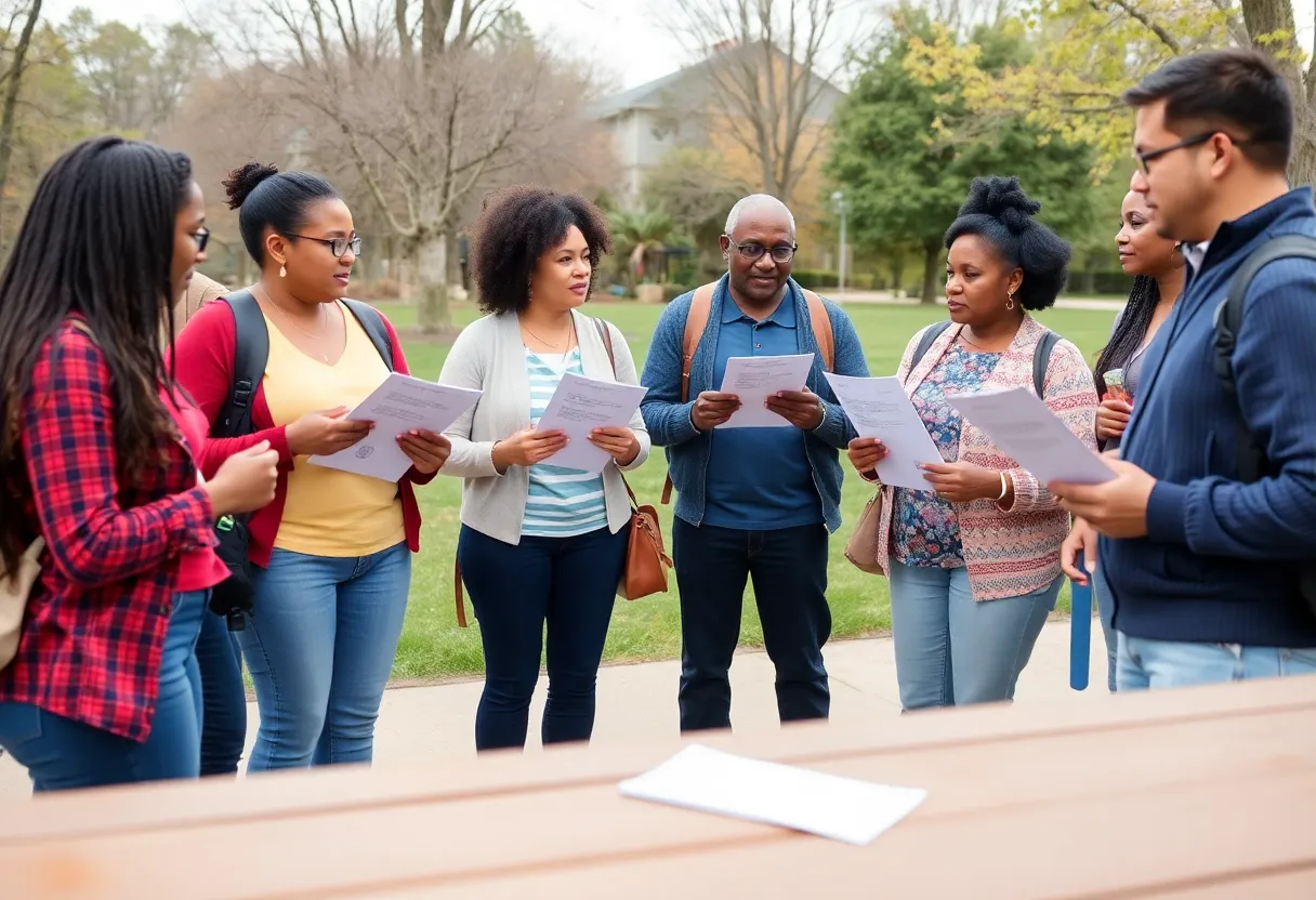 Residents of Chattanooga participating in community surveys.