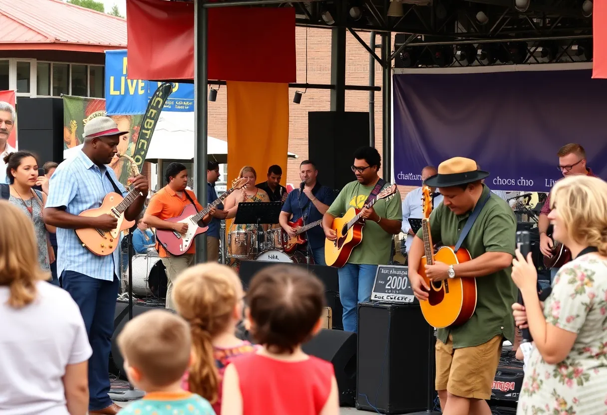 People enjoying live jazz music at Chattanooga Jazz Fest
