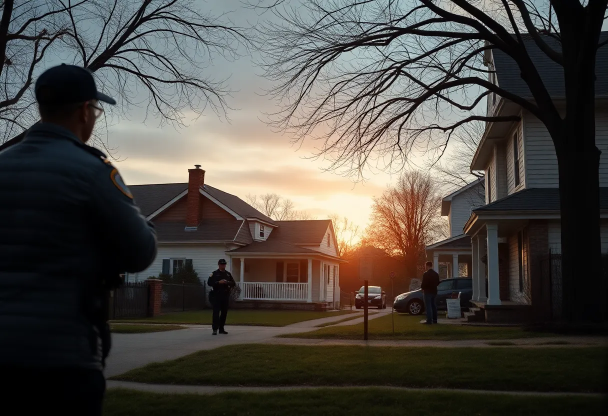 Chattanooga neighborhood with police presence indicating legal issues