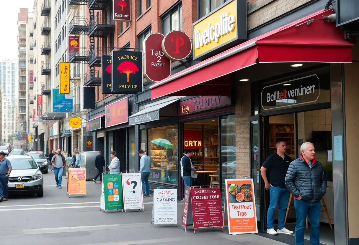A street view of new businesses opening in Chattanooga, highlighting entrepreneurship.