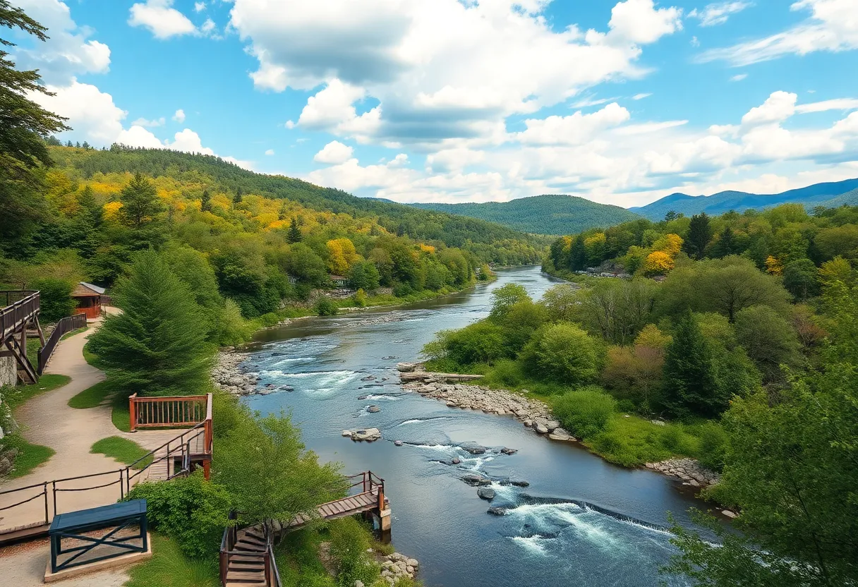 Scenic views of hiking trails and water bodies in Chattanooga
