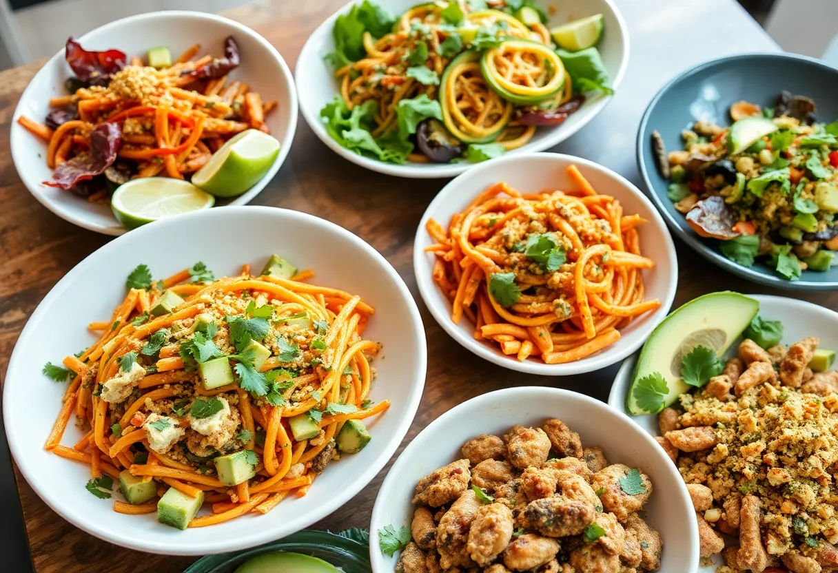 Assorted vegan dishes from the Chattanooga Vegan Chef Challenge.