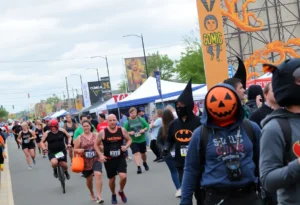 A collage of Chattanooga events including Ironman, Comic Con, and Halloween celebrations.