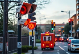 Speed cameras installed in a school zone in Chattanooga