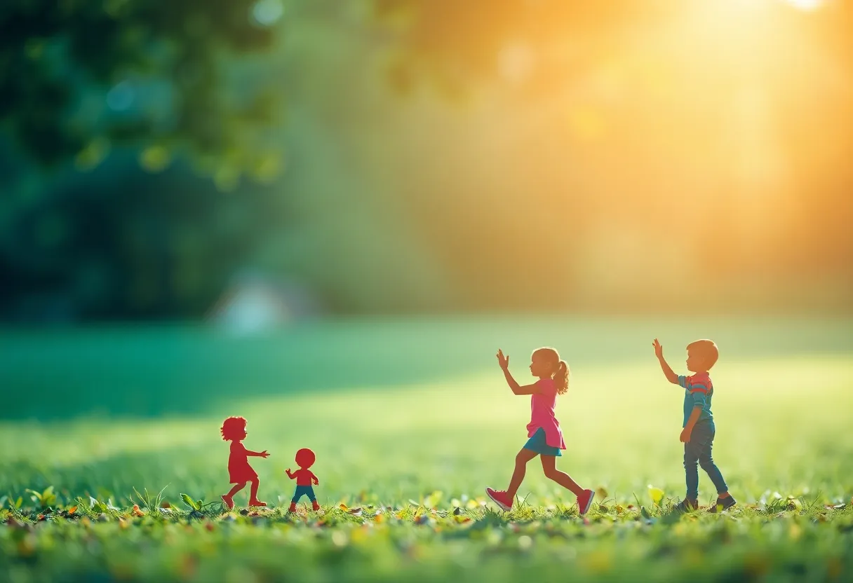 Abstract image representing child safety and community support