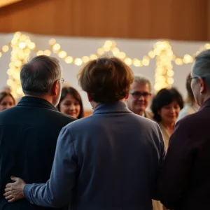 A peaceful community gathering to honor Mary Lou Wright Redish.