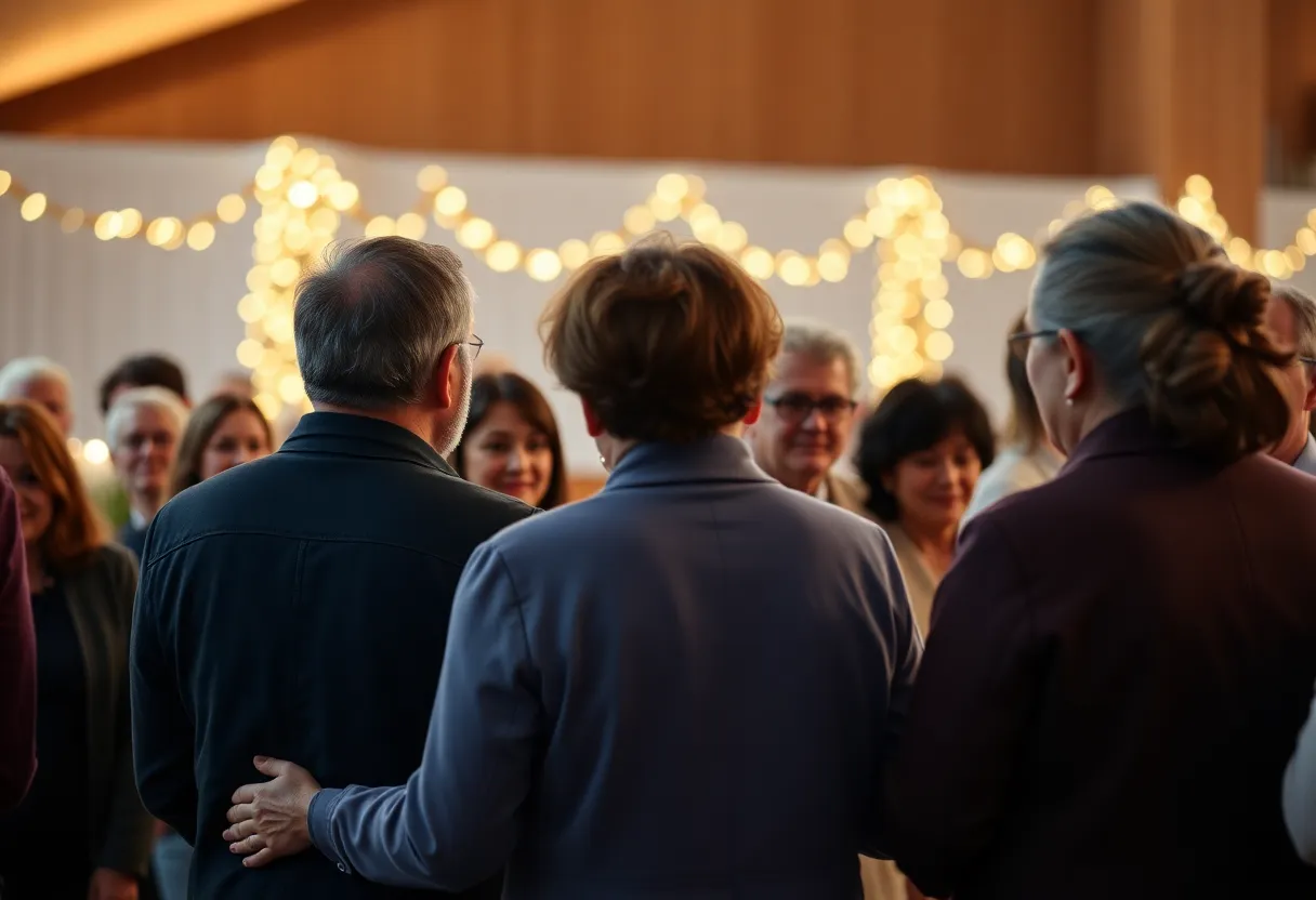 A peaceful community gathering to honor Mary Lou Wright Redish.