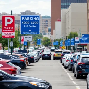 Parking signs in downtown Chattanooga