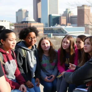 Teens discussing safety issues in Hamilton County