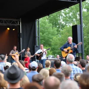 Crowd enjoying performances at IBMA Bluegrass Live Festival in Chattanooga