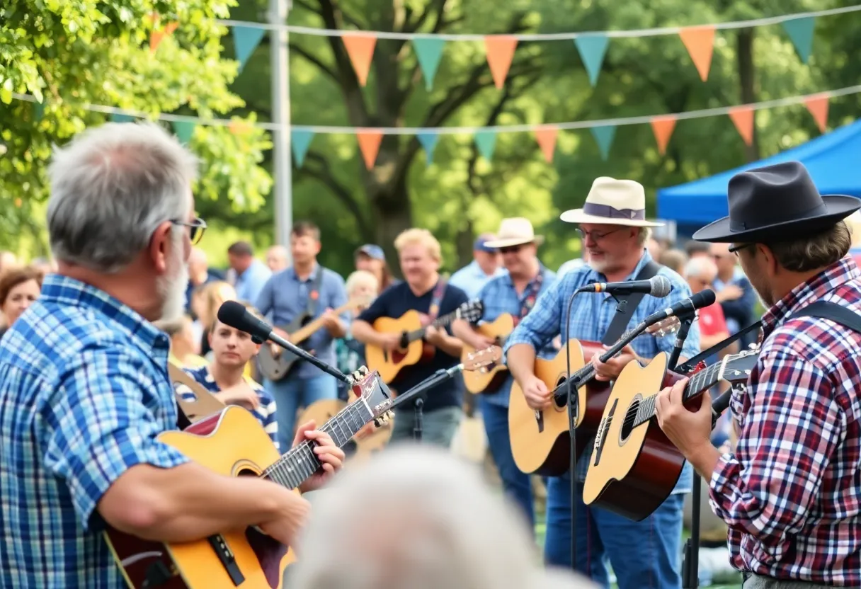 Musicians performing at the IBMA Bluegrass Live festival in Chattanooga