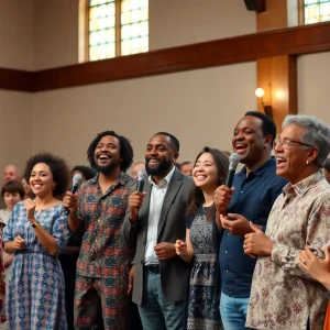 Comedians performing at the interfaith comedy show in Chattanooga