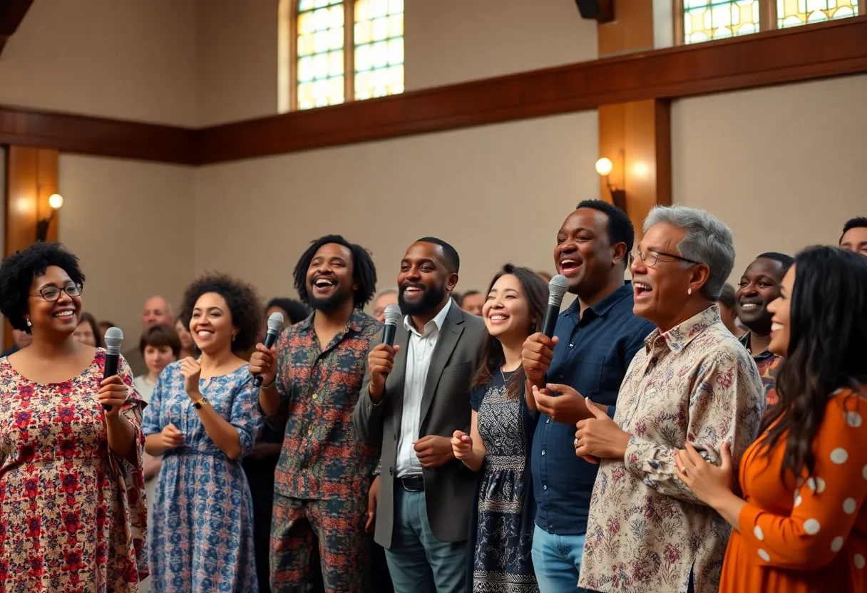 Comedians performing at the interfaith comedy show in Chattanooga