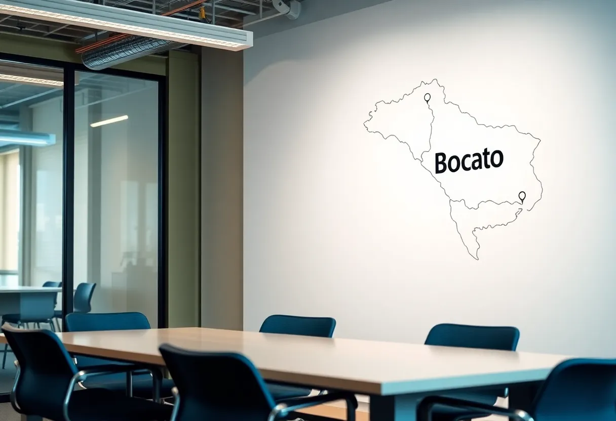 Modern office representing job relocation from Chattanooga to Bogotá