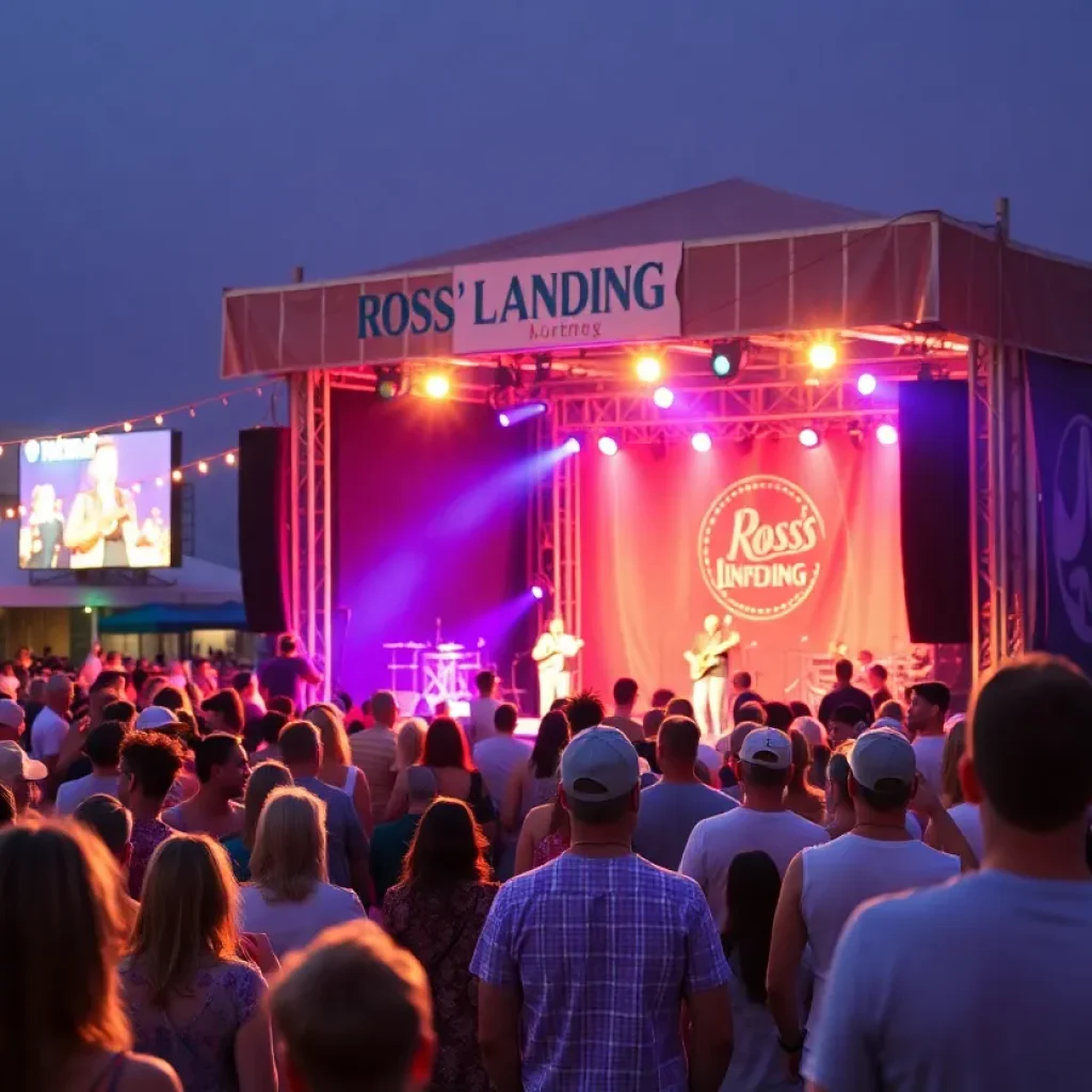 Concert at Ross's Landing featuring live music and community