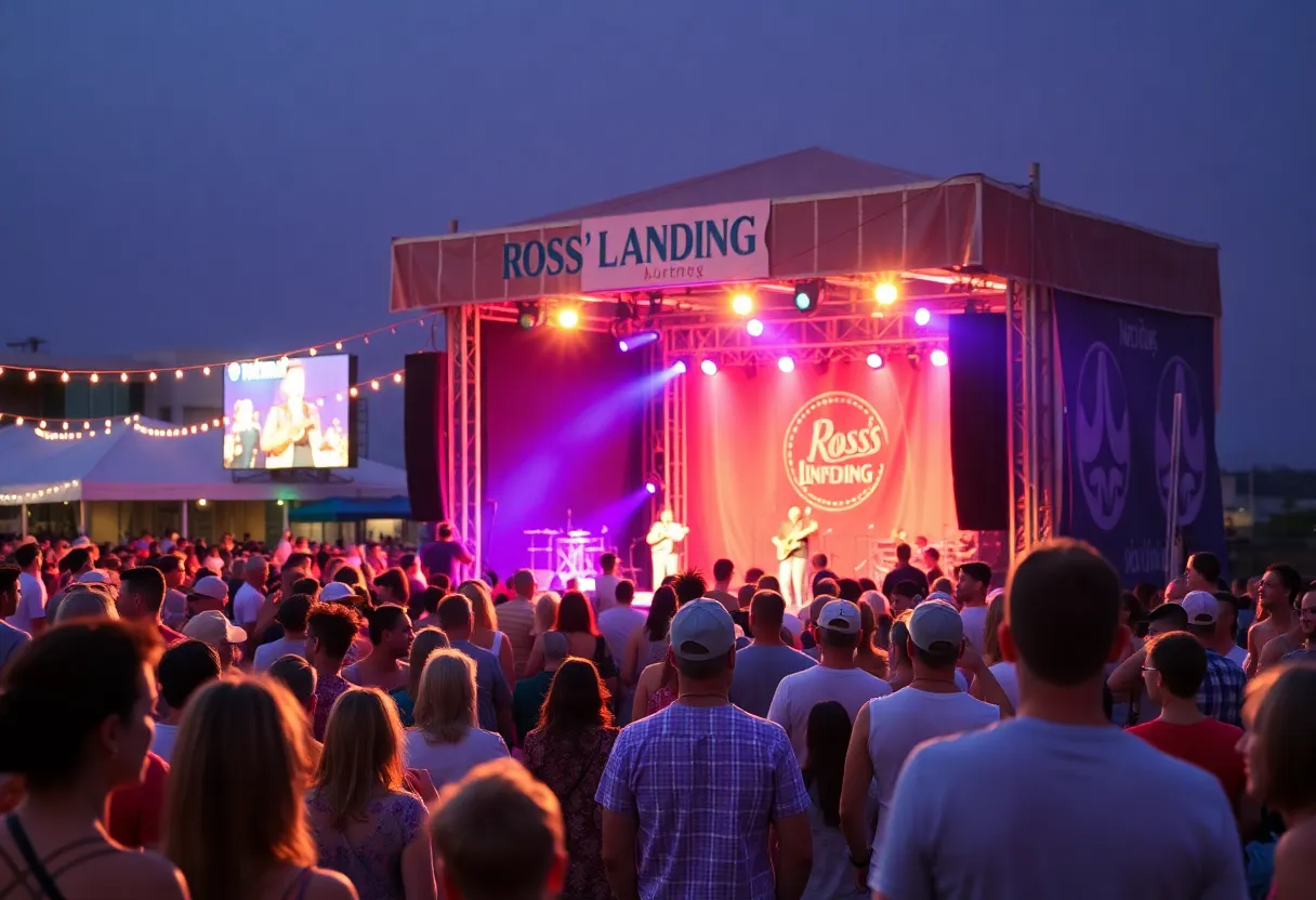 Concert at Ross's Landing featuring live music and community