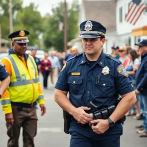 Police escort for Captain Worley after surgery