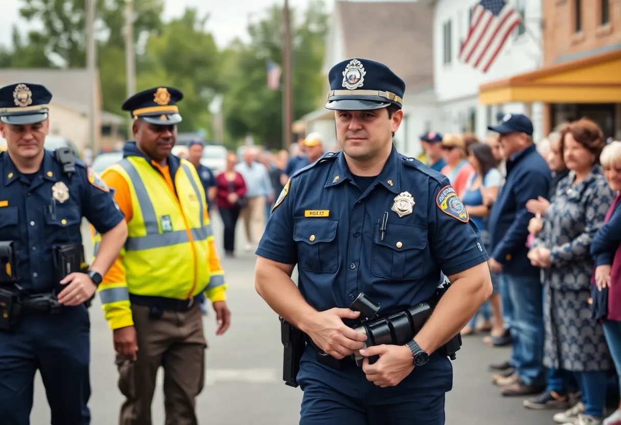 Police escort for Captain Worley after surgery