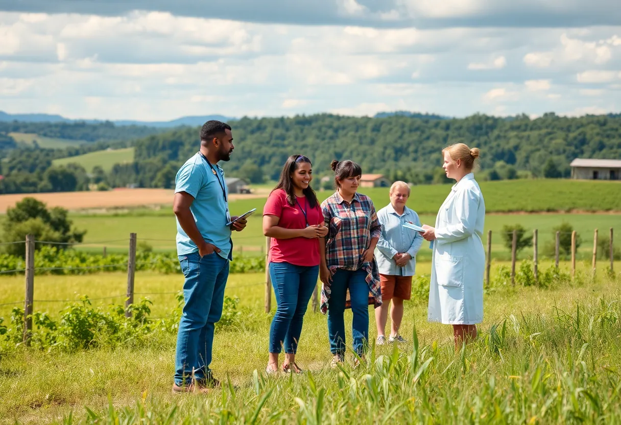 Health professionals in rural Tennessee providing care and support