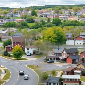 Collage of Tennessee's urban landscape depicting economic struggles and diversity.