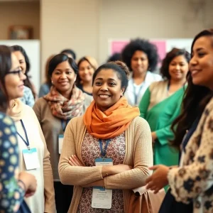Attendees at the Women’s Wellness Symposium receiving health screenings