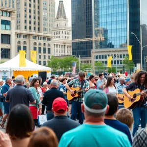 Bluegrass music festival in Chattanooga with live performances