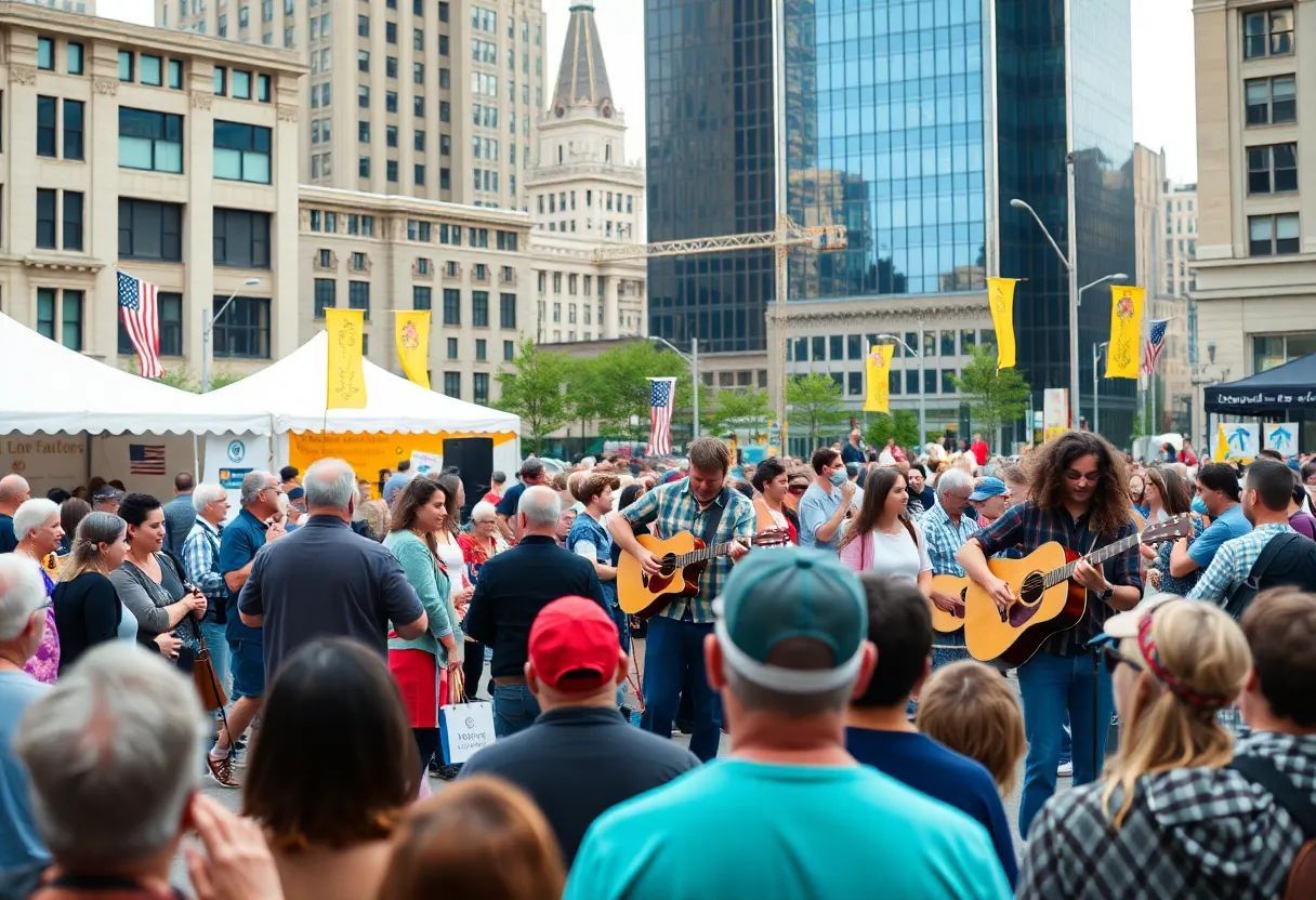 Bluegrass music festival in Chattanooga with live performances