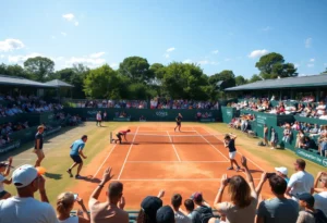 Players competing in a tennis tournament at Champion Tennis Courts in Chattanooga