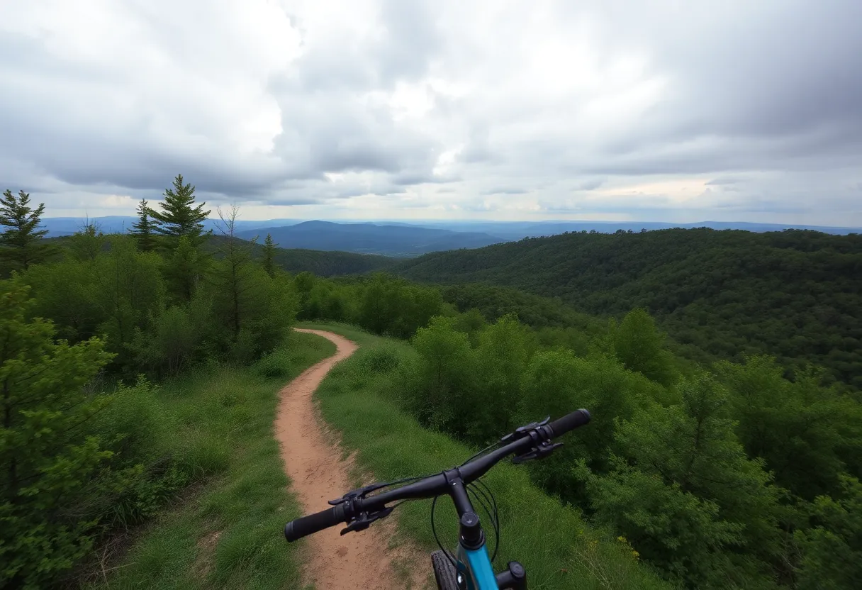 Mountain bike trail in Chattanooga's Enterprise South Nature Park