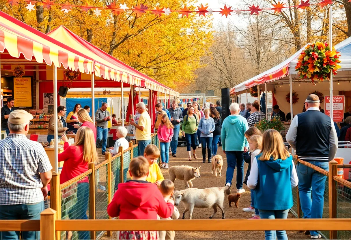 Families enjoying the Chattanooga Apple Festival