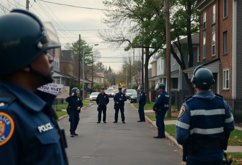 Police presence at the double homicide location in Chattanooga