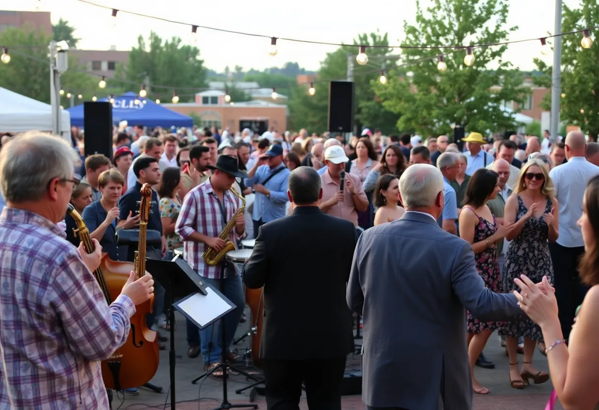 Festival attendees enjoying live jazz music at the Chattanooga Jazz Festival.
