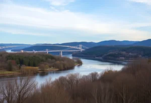 Peaceful view of Chattanooga, Tennessee landscape