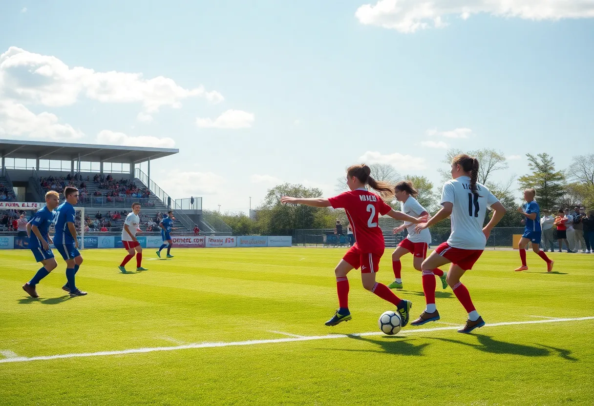 Chattanooga School for the Arts & Sciences Patriots in action during a soccer match