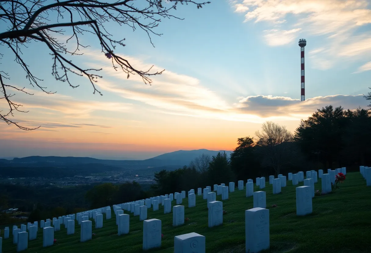 Landscape of Chattanooga, Tennessee, symbolizing remembrance
